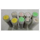 Lot of 9 rolls 1943 Lincoln steel cents