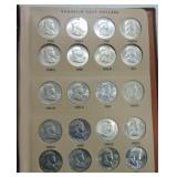 BU Franklin half album, 36 coins