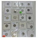 Lot of 20 Liberty seated dimes 1855-1878