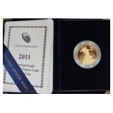 2011-W $25 American gold eagle proof,