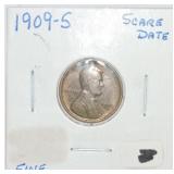 19096-S Lincoln cent, F