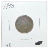 1870 Indian cent, VG