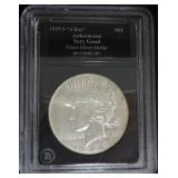 1935-S '4 Ray' Peace dollar