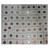 Lot of 57 proof Jefferson nickels and Lincoln