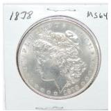 1878 Morgan dollar, MS64