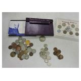 US coin lot: 9 Indian cents, 15 silver dimes,