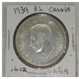 1939 Canada $1 silver dollar
