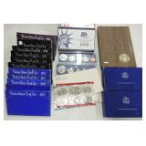 1971 brown Ike, 1986 Liberty dollar, 1986 Liberty