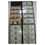 Lot of 8 uncut sheet of 4 US FRN: