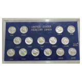 Mercury dime set of 25 - 1941-45, BU