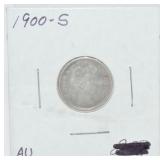 1900-S Barber dime, AU