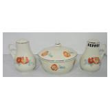 Hall China Orange Poppy Radiance drip jar and