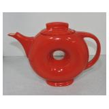 Hall China Donut teapot, Chinese Red