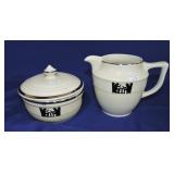 Hall China Silhouette Medallion #2 jug and
