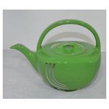 Hall China Basket teapot, emerald with