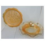Marigold Iris & Herringbone bowl and tray