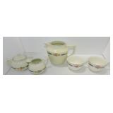 Hall China Blue Bouquet lot of 5 pcs -