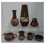 Art pottery lot of 7 pcs