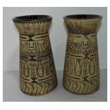 Art pottery pair of 9' vases