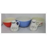 Hall China lot of 5 pcs - 6 1/4' Radiance mixing