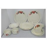 Hall China Red Poppy lot of 13 pcs -