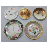 Lot of 5 hand painted plates - MZ Austria,