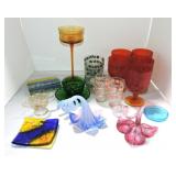 Glass lot of assorted items
