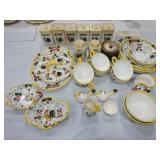 Japan Rooster & Roses lot of 36 assorted pcs,