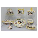 Japan Rooster & Roses lot of 8 pcs, various