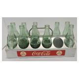 Coca Cola 12 pack bottle carrier with 10 bottles
