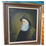 Print on canvas of sailor, 31'x27'