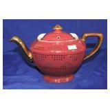 Hall China Hollywood 6 cup teapot, maroon with