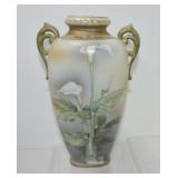Nippon 9' two handled vase