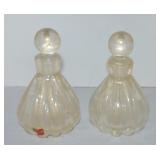 Murano 5 1/4' pair of perfume bottles