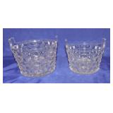 American Fostoria lot of 2 ice buckets