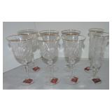 Gorham set of stemware: 6 - 8 1/4' and