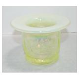 Vaseline Uranium glass opalescent spittoon,