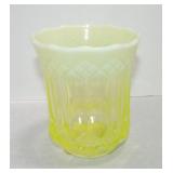 Vaseline Uranium glass opalescent 5 1/2' vase