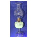 Vaseline Uranium glass opalescent single horn