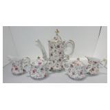 Lefton China coffee pot and 2 pair cream & sugar