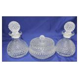 Hobnail 3 pc dresser set
