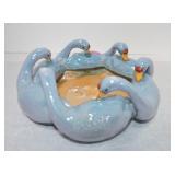 Japanese luster swan bowl, 9'