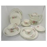 Hall China Pastel Morning Glory dinnerware lot,