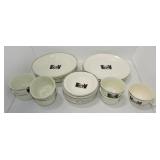 Hall China 23 pc Silhouette set - 7 berry bowls,