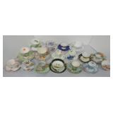 Lot of 16 cups & saucers - Shelley, Royal Albert,