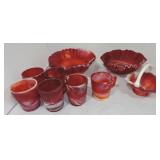 Imperial red slag lot of 9 pcs