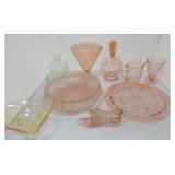 Depression glass lot of 9 pcs