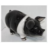 Large black/white pig bank, 13'