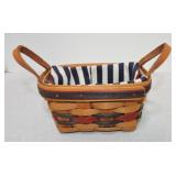 Longaberger red, white, & blue basket