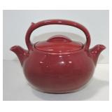 Hall China maroon teataster teapot